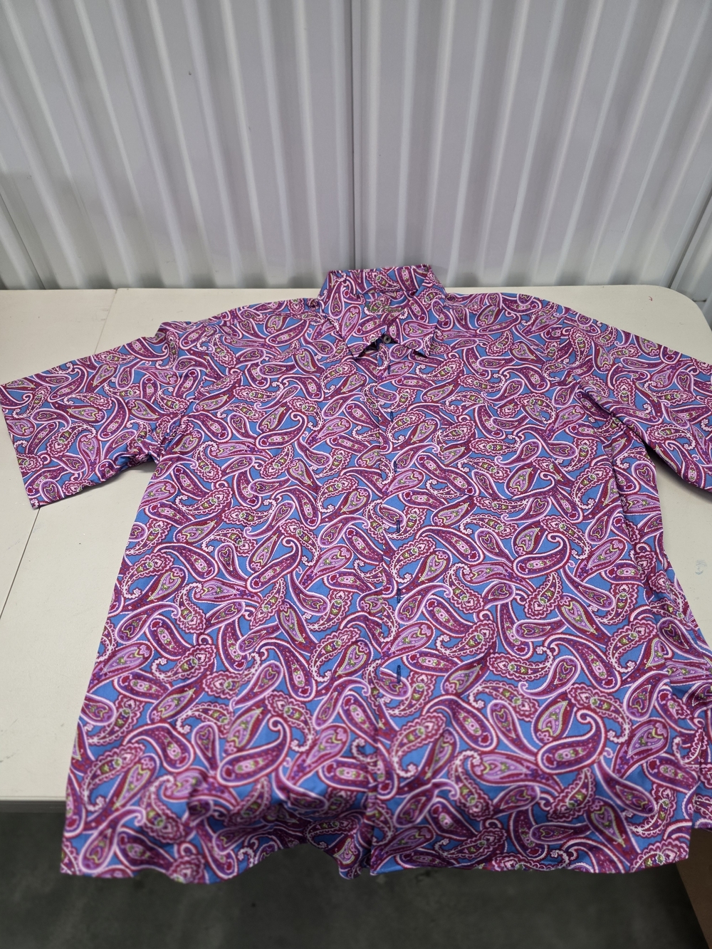Alan Flusser Colorful Button Down Shirt Men's Size XXL